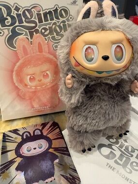 POP MART Big into Energy SECRET Monster Labubu ID dust Bag, box, confirmed NEW !